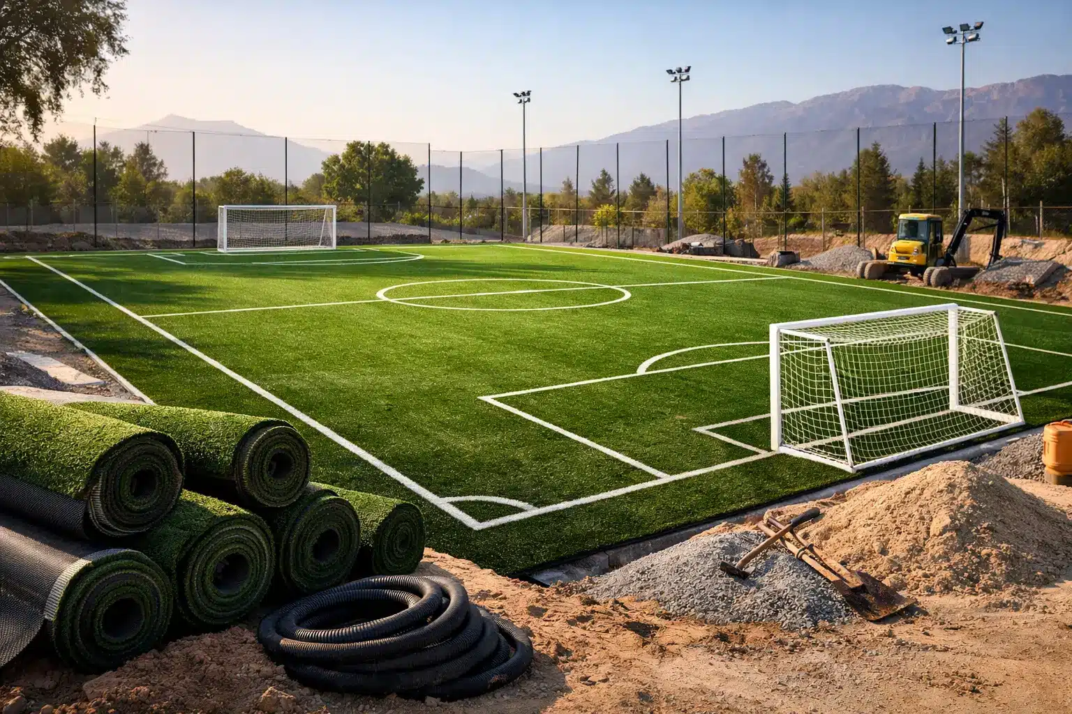 Costo de hacer cancha fútbol 7 sintético en Chile