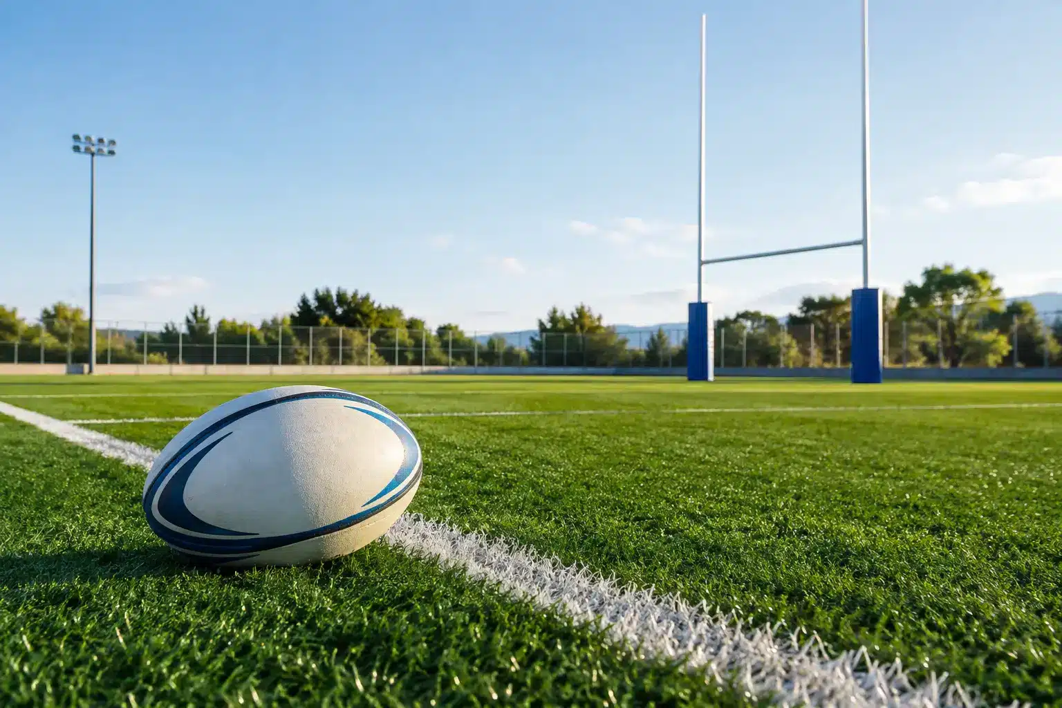Cancha de rugby de pasto sintético para alto uso