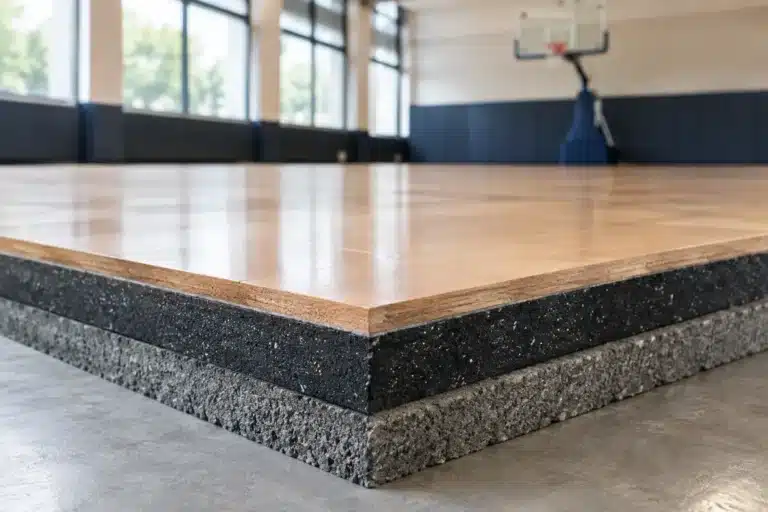 ¿Qué espesor requiere un piso deportivo?